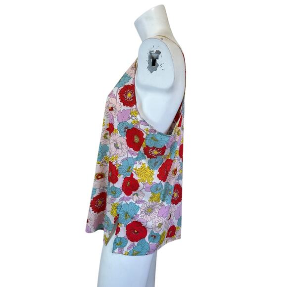 Josie by Josie Natori Floral Racer Back Pajama Top sz M/L - Picture 3 of 6